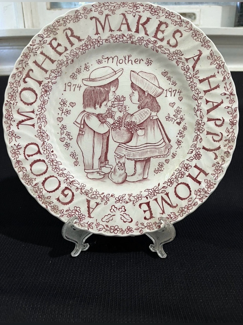 Vintage Collectible Plate
A Good Mother
Crownford England
Norma Sherman
1974